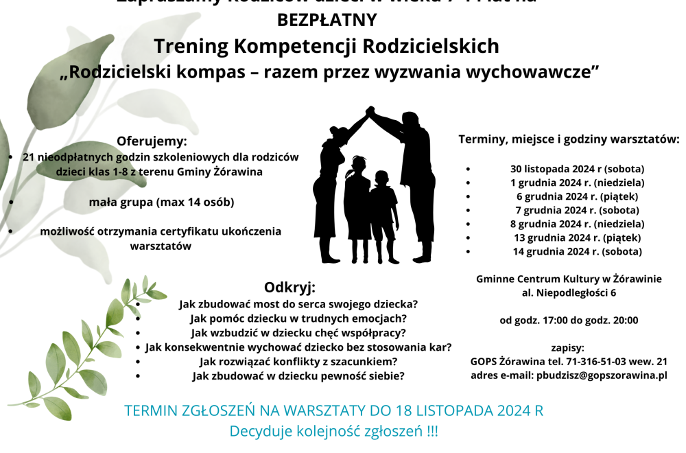 GOPS- TRENING KOMPETENCJI RODZICIELSKICH